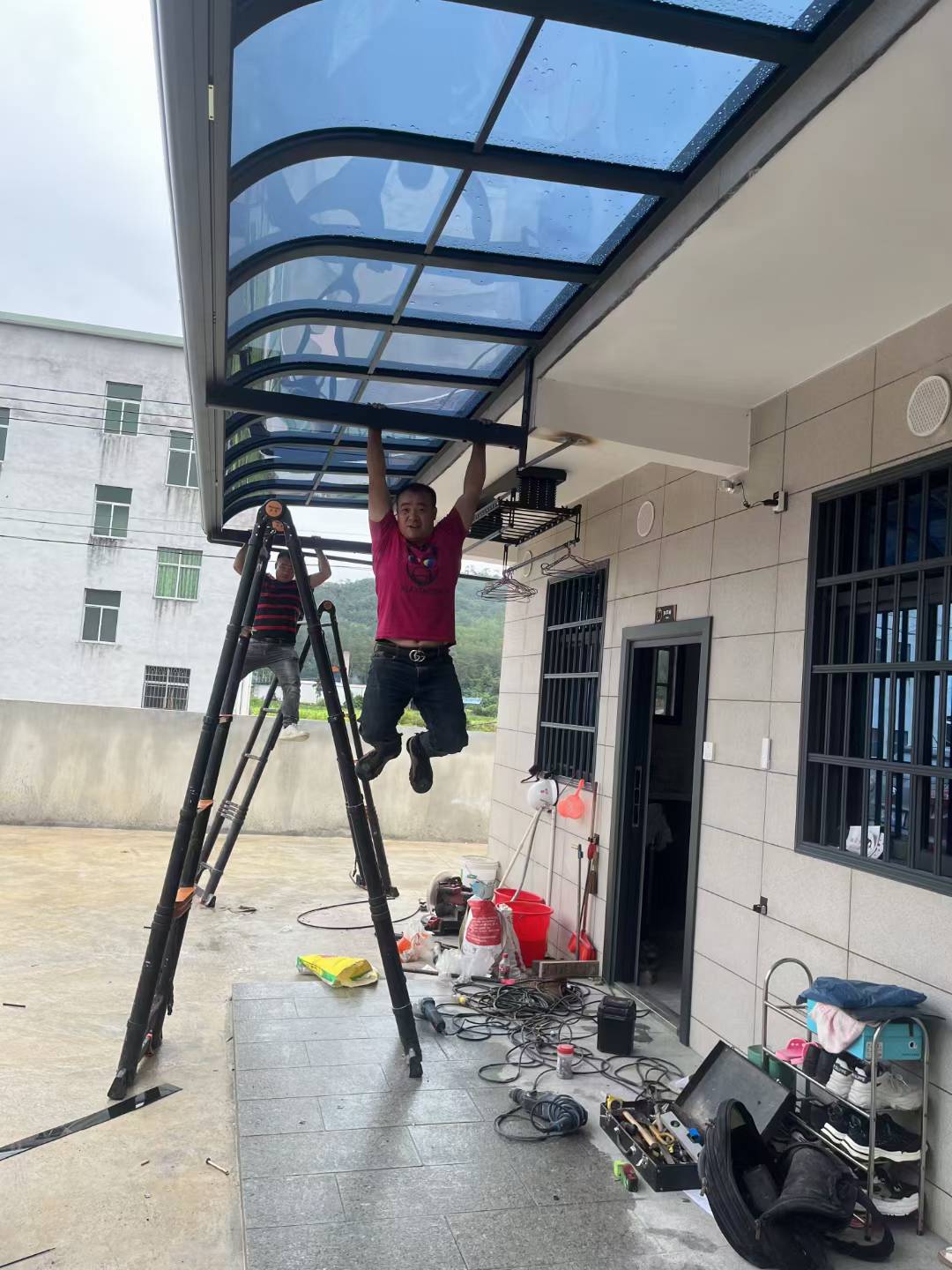 桃園戶外雨棚架設